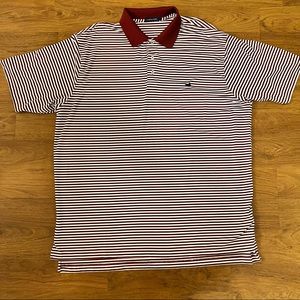 Southern Marsh Crimson and White Striped Polo